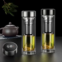 Glass smart capacious convenient tea cup