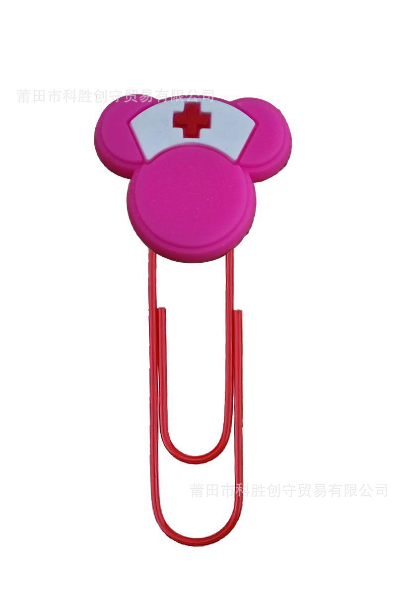 Mickey cabeza de la Oficina papelería clip de papel transfronterizo de dibujos animados nuevo PVC marcador