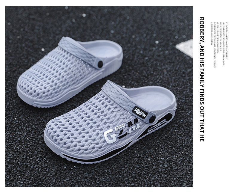 Men's Thick Soled Breathable Sports Clogs With Comfortable Cushion_voghion.com