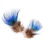 Peacock blue tablets feather wholesale earrings hair ornament DIY handmade material Mobo Mao Diancui crafts decoration