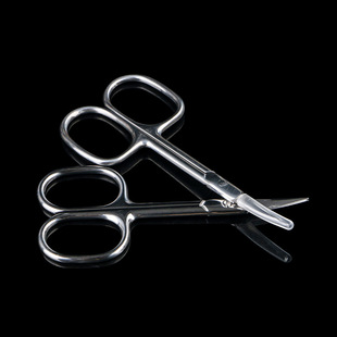Cross-border new stainless steel elbow Russian dead skin scissors eyebrow scissors pointed beauty scissors exfoliating