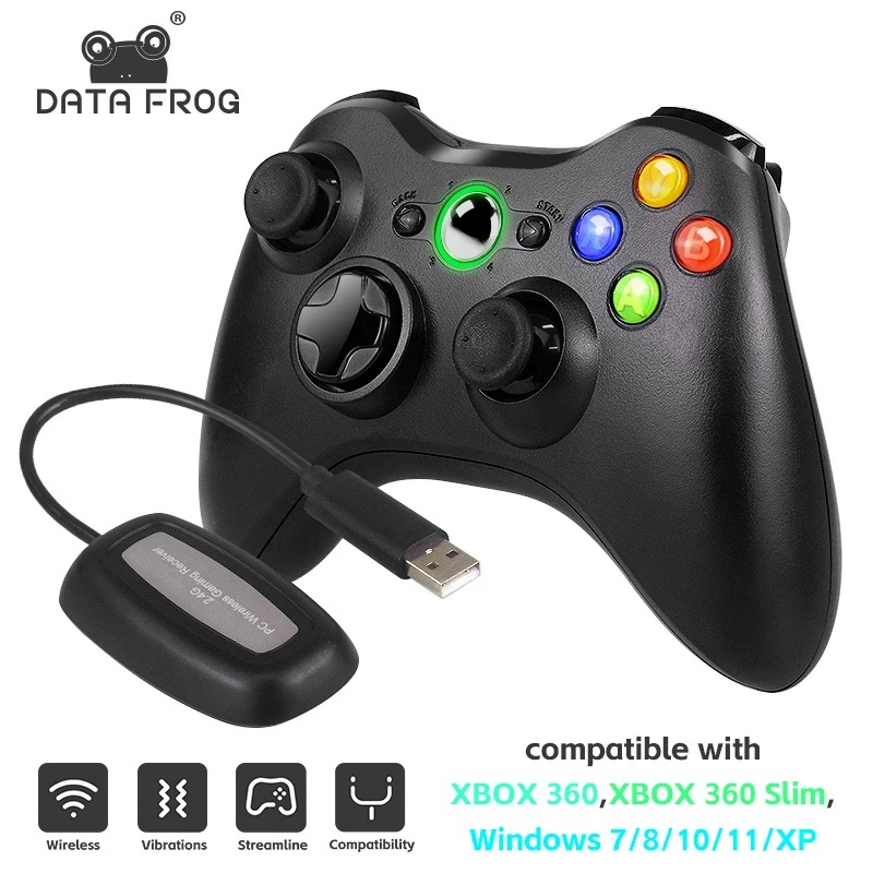 Suitable for Xbox360/Xbox 360 Slim/PC wireless handle 2.4G wireless connection dual vibration handle