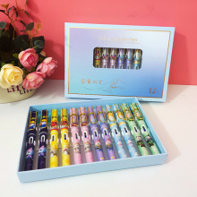 蛋仔派对卡通儿童钢笔礼品套装12支小学生带墨囊初学热敏可擦男孩