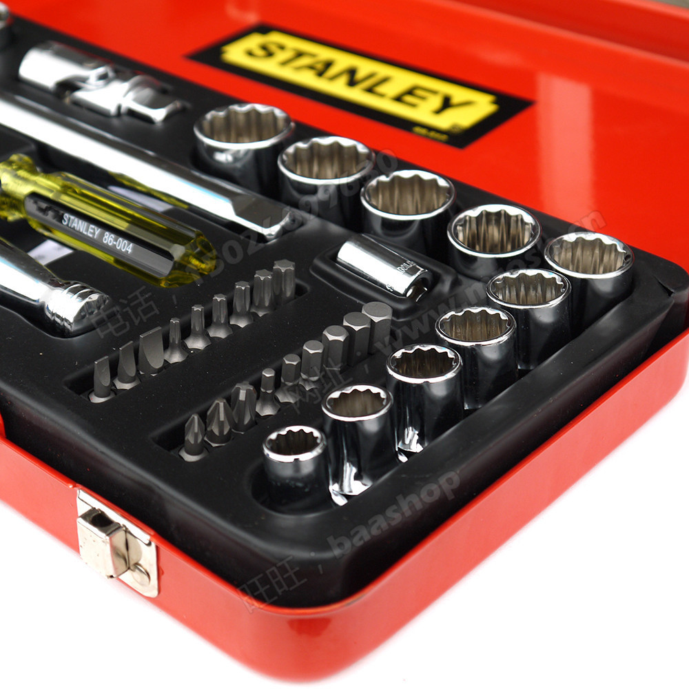 史丹利 43件6.3mm、12.5mm系列公英制套筒扳手组套 89-517-22