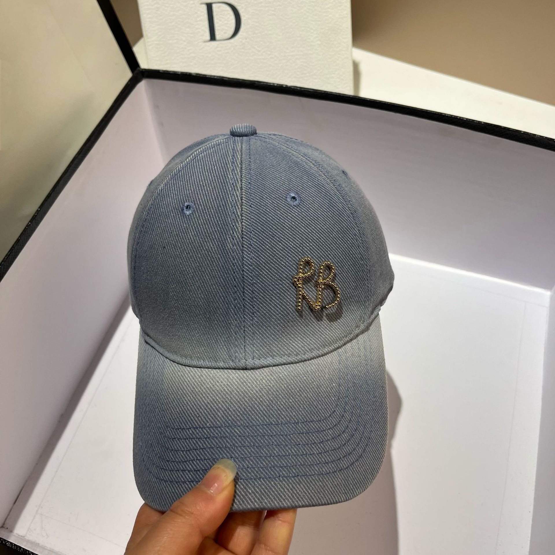 RB-Baseballmütze mit Farbverlauf für den Frühling und Sommer, neue Outdoor-Sport-Freizeitmütze, modische und vielseitige Entenschnabelmütze_voghion.com