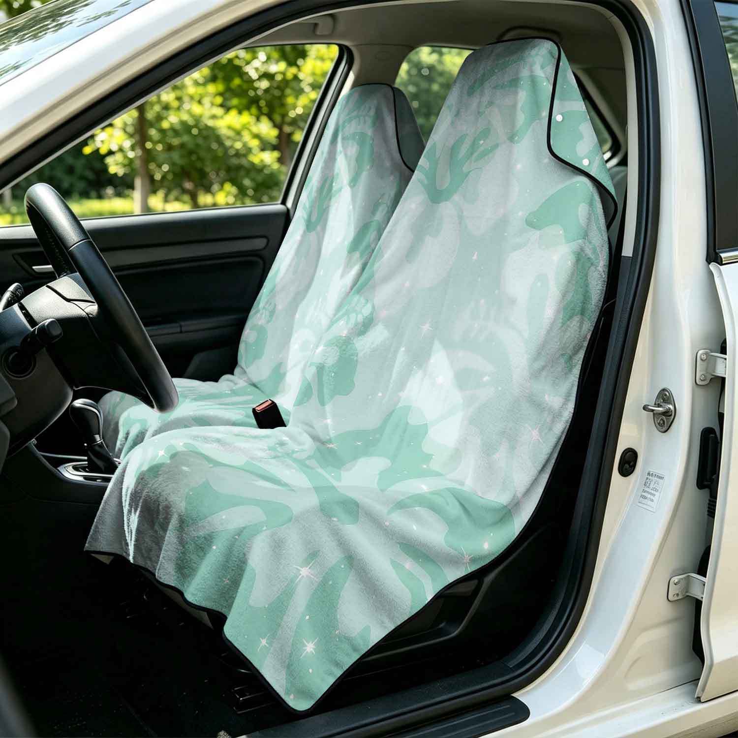2-piece dual-use car seat cover, ultra-fine fiber, can be used as a beach towel, printed car protective seat cover 13