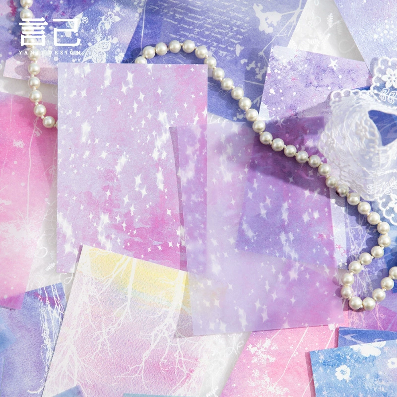 Бумага Jilu Yanyi World Color Series из двухслойного материала для простого оформления дневника, декора и коллажей