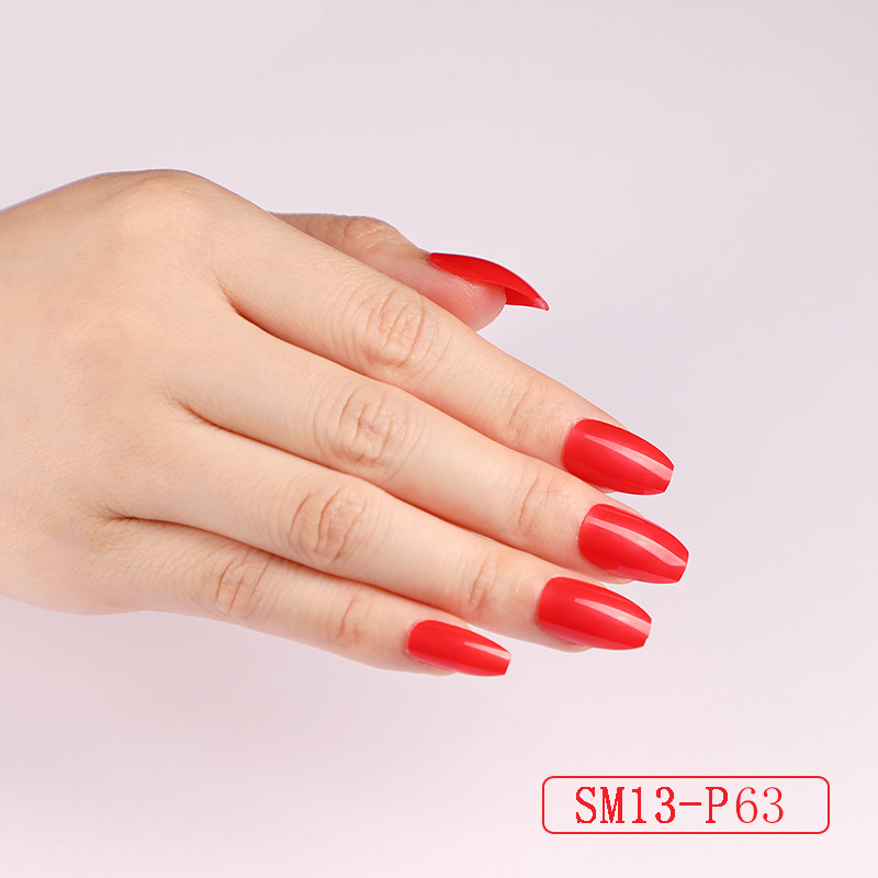 OPP bag multicolor optional fake nail ballet SM13 European and American style coffin nail solid color nail piece