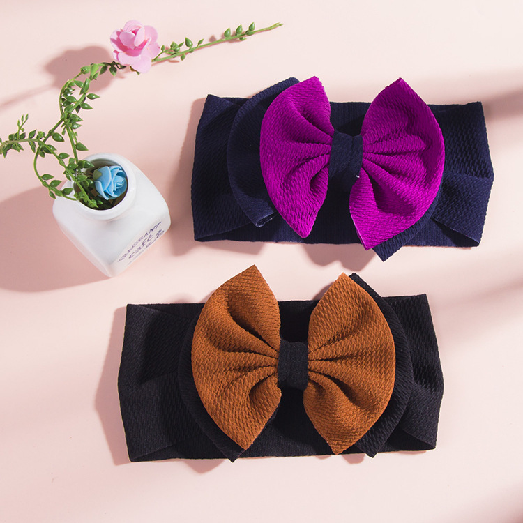 Fashion Children's Solid Color Double-layer Bowknot Hairband display picture 19