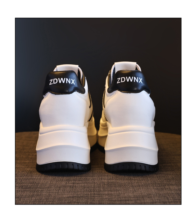 Giày sneaker nữ chunky đế dày phong cách Hàn Quốc, tăng chiều cao, màu trắng basic — màu trắng chi tiết 20