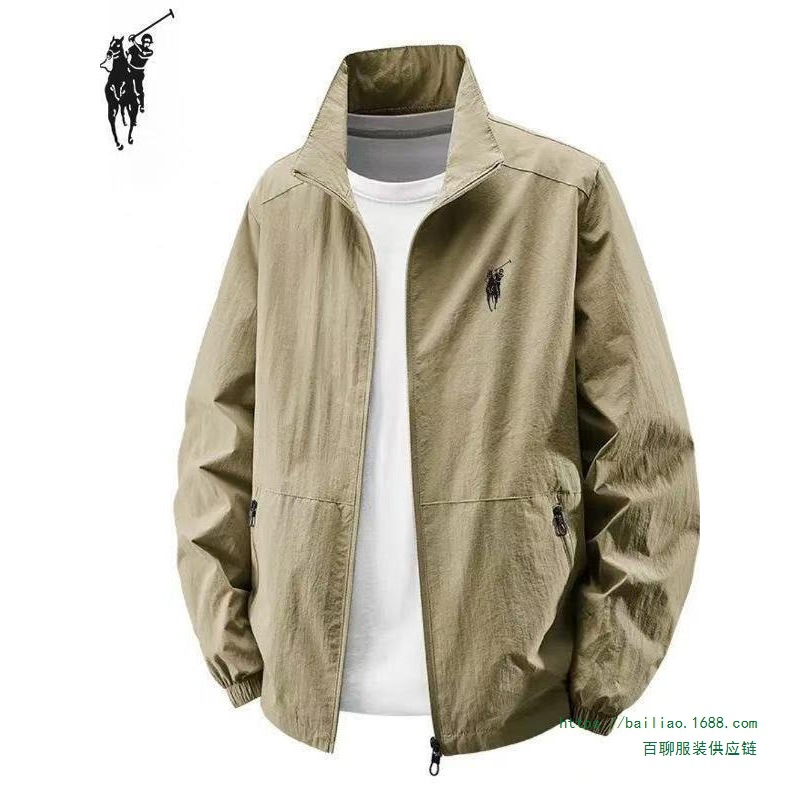 New Paul Men's Jacket Stand Collar Windproof Waterproof Outdoor Three-Proof Jacket Loose Large Size Casual Jacket for Men