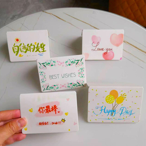 Instagram-style creative minimalist small greeting card flower shop holiday gift card mini blessing thank you card birthday card