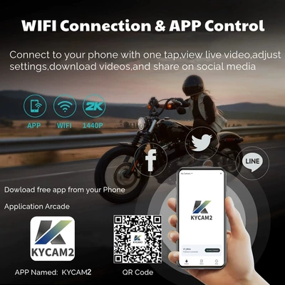Motorcycle driving recorder, Hd 2K Motorcycle Electric