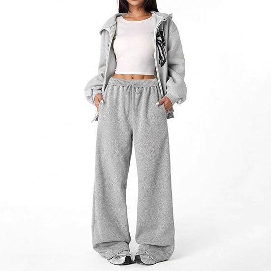 Women's Long Pants Wide Leg High Waist Adjustable Drawstring Trousers with Pockets Casual Lightweight Wide Leg Pants Women's Long Pants Wide Leg High Waist Adjustable Drawstring Trousers with Pockets Casual Lightweight Wide Leg Pants