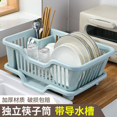 沥水碗盘架厨房碗碟收纳架水槽餐具置物架家用台面碗柜碗筷收纳盒