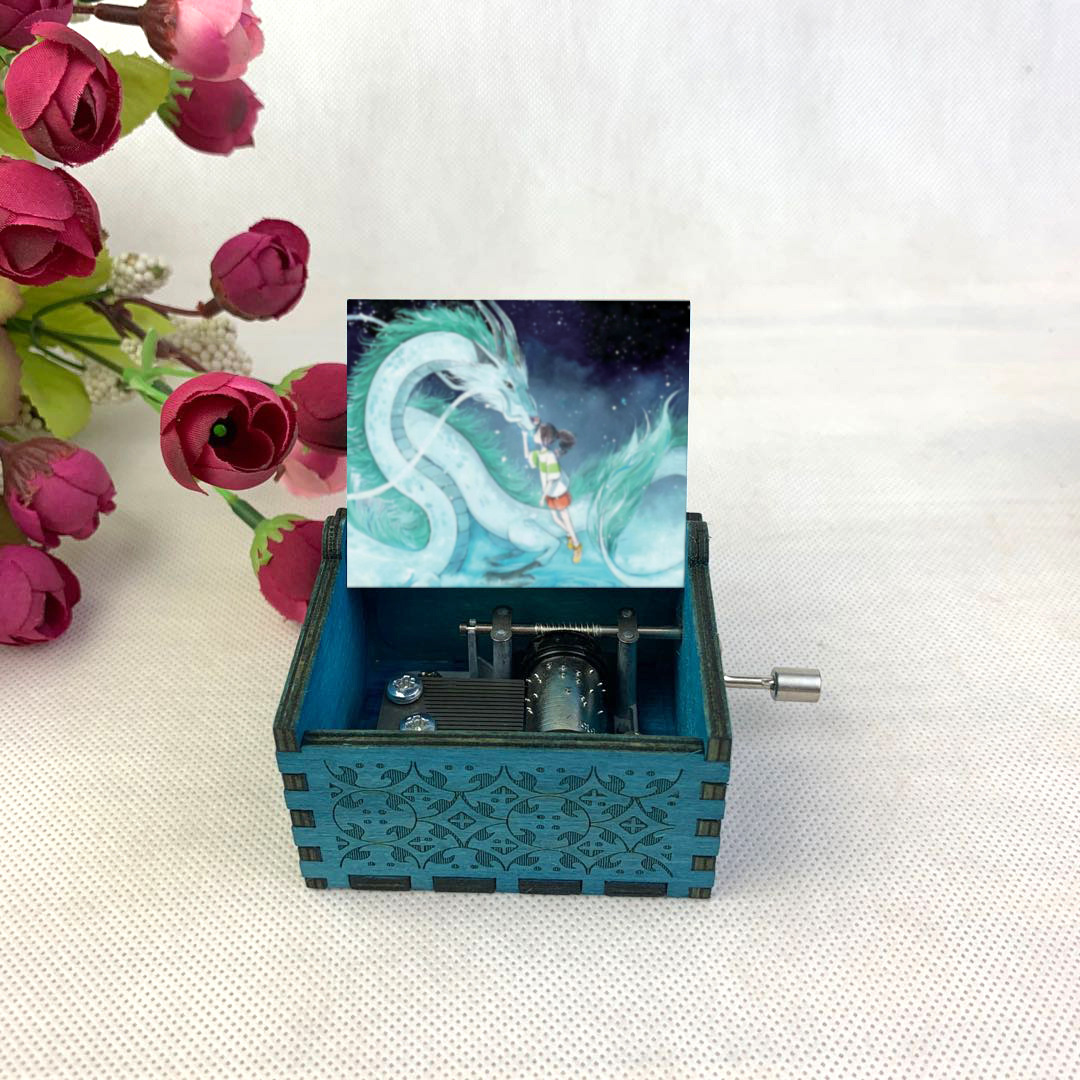 木製の手作りオルゴール創意カラープリント千と千尋のオルゴール木製の手を振ってオルゴールクロスボーダー専用です。