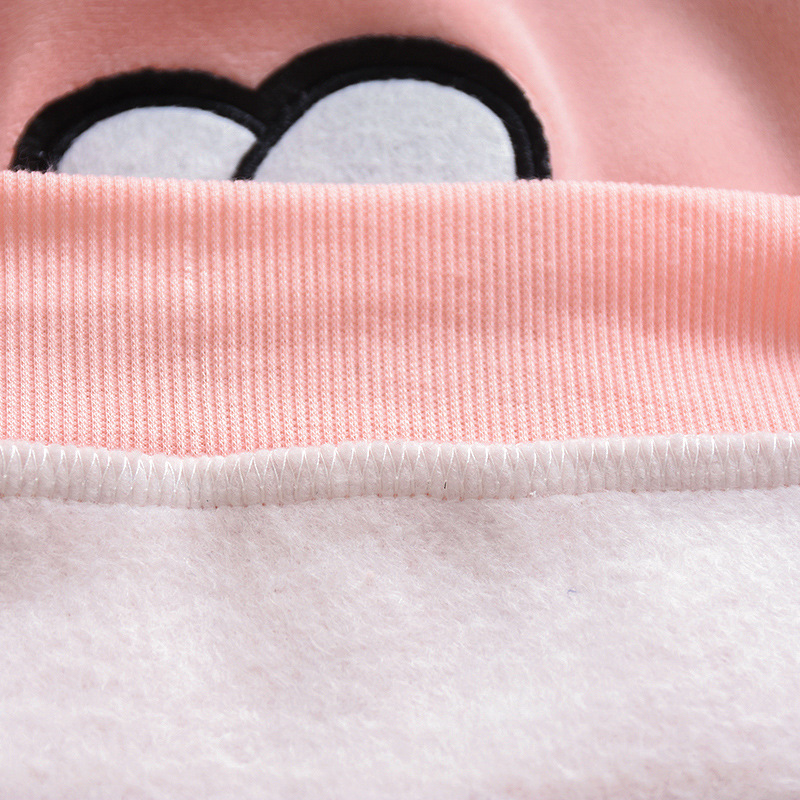 Children's clothing set for boys girls, plush thickened autumn and winter 2023 new style with hat, western-style_voghion.com