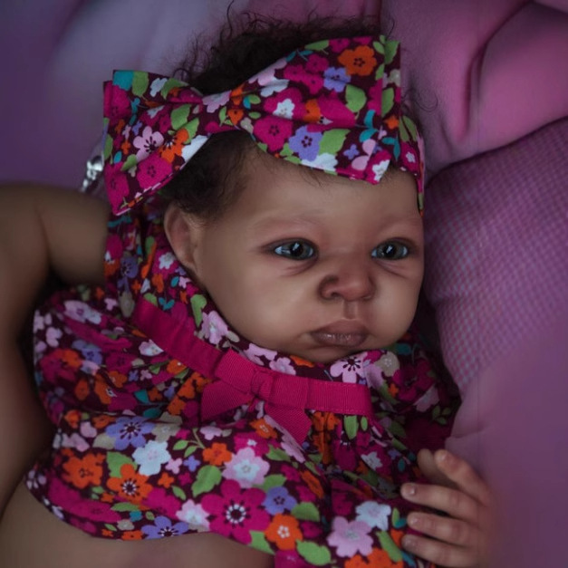 Kit de muñeca reborn suave toque realista 22 pulgadas con cuerpo de tela