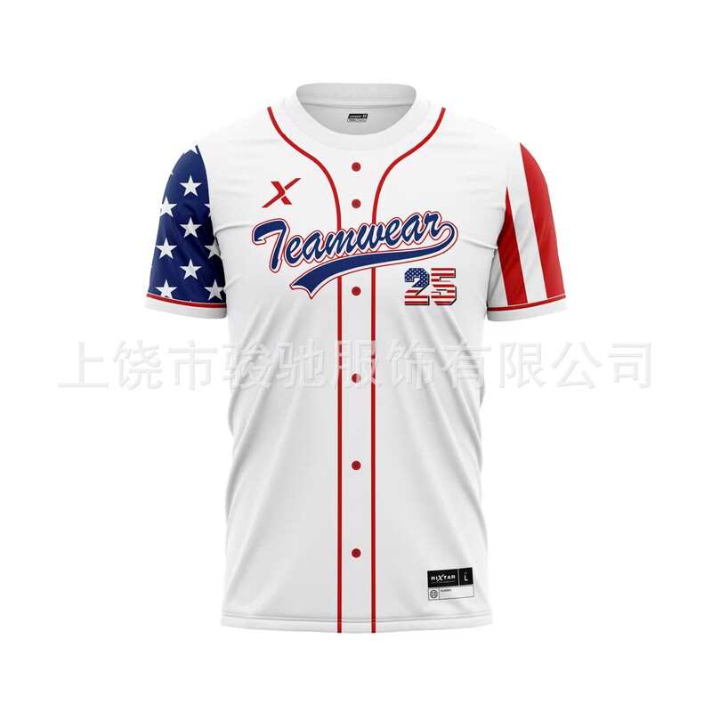 Cross-Border Best-Selling Independence Day Themed Baseball-Style Printed T-Shirt, American-Style Sports Casual Men's Short-Sleeved Top Cross-Border Best-Selling Independence Day Themed Baseball-Style Printed T-Shirt, American-Style Sports Casual Men's Short-Sleeved Top