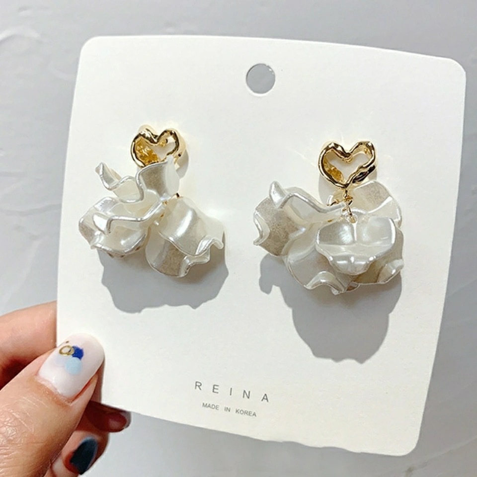 1 Pair Quantity 1 Pair Simple Style Flower Arylic Drop Earrings