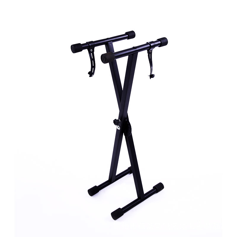 Fábrica de pie de piano al por mayor desmontaje de un solo tubo soporte de piano soporte de órgano electrónico soporte en forma de X