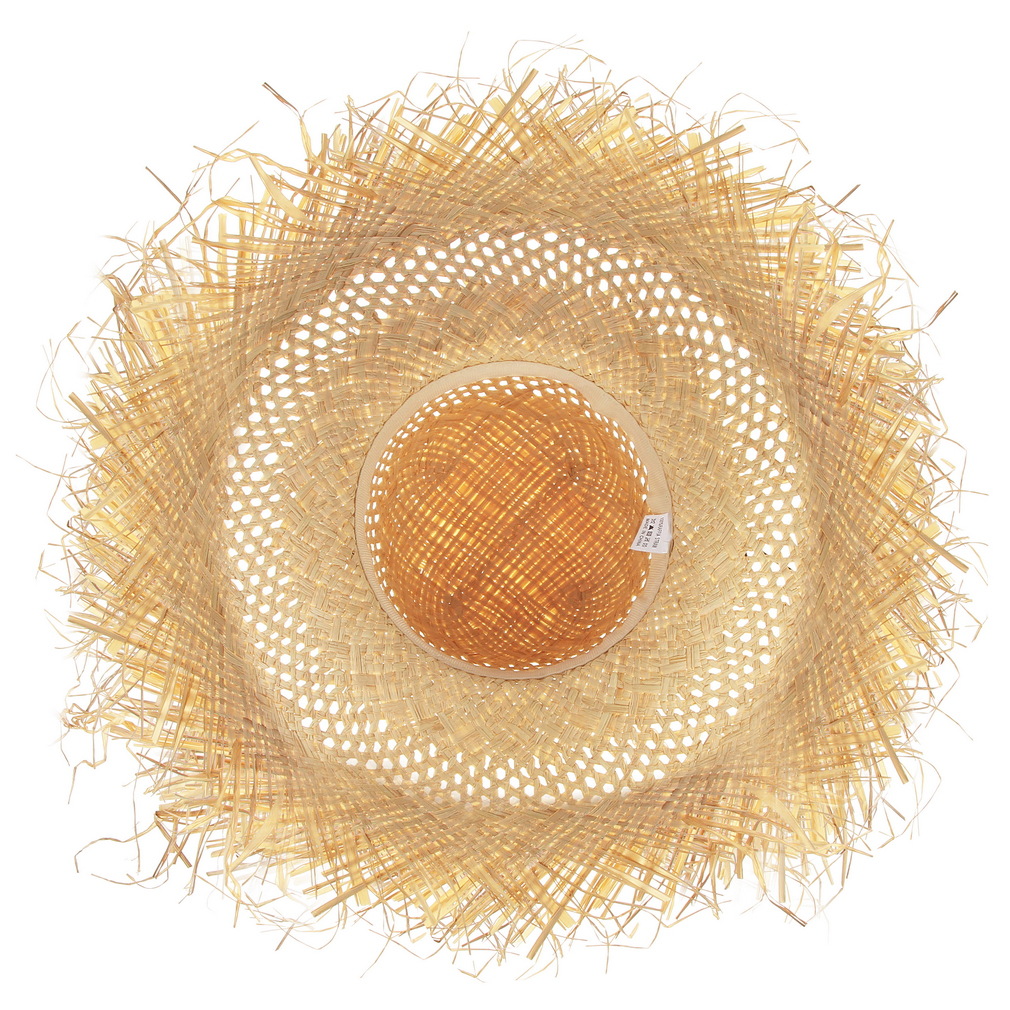 Women's Large Brim Straw Beach Hat Spring Summer Sun Protection Frayed Raffia Material Best Selling Outdoor Cap_voghion.com