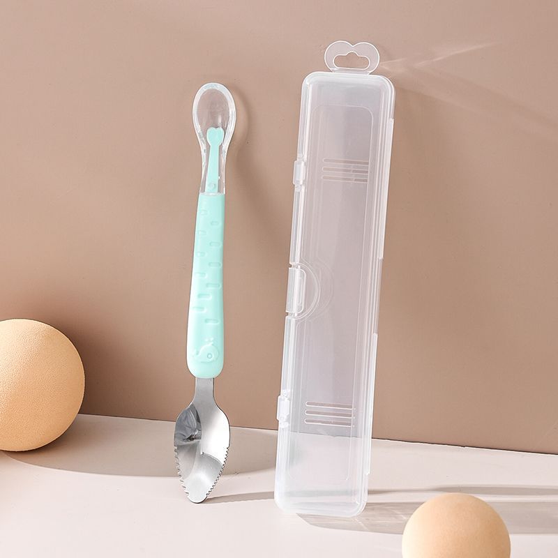 녹색 [304 스테인레스 스틸] 숟가락 저장 상자 긁기