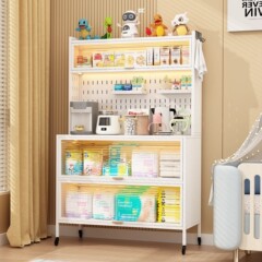 ベビー授乳テーブル防塵フリップトップ収納キャビネットベビー用品収納ラックおもちゃ粉ミルク収納ラック収納キャビネット