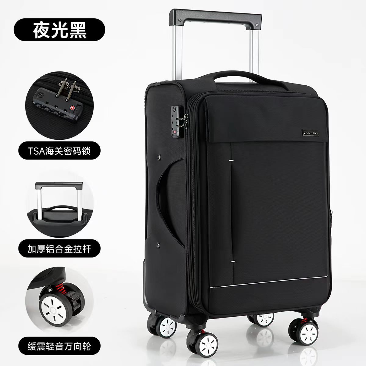 Maleta de Viaje con Ruedas Multidireccionales 28/40/50/60 Pulgadas de Poliéster Impermeable