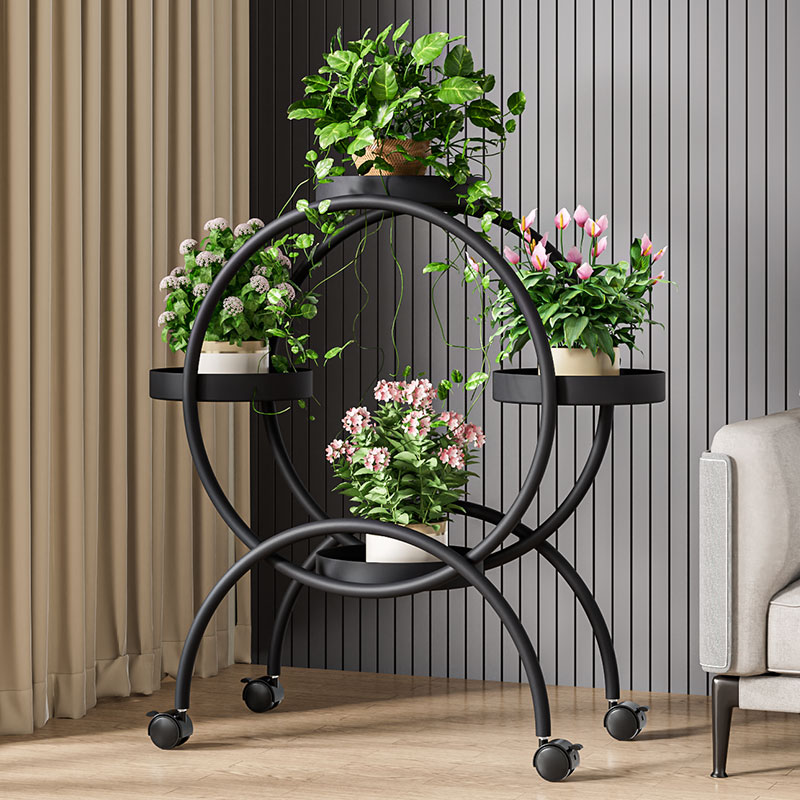 업그레이드된 검정색 - 대담하고 두꺼워진 세면대 4개 [무료 범용 바퀴]