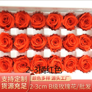 Factory wholesale 2-3cmB grade roses fresh eternal flowers Christmas Tanabata gift box birthday gift DIY