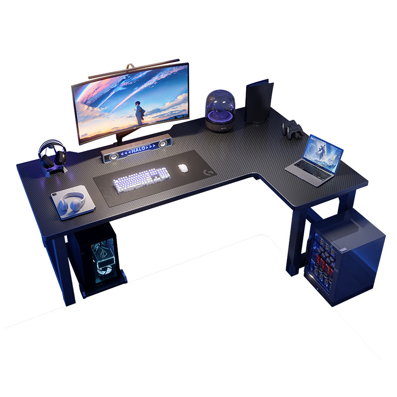 Mesa de esquina de madera maciza mesa de computadora dormitorio escritorio casero estante de escritorio una esquina doble mesa en forma de L