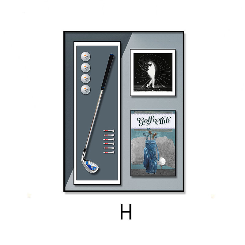 Golf colgando pintura sala de estar pintura decorativa sofá fondo pared pintura pasillo mural club colgando pintura