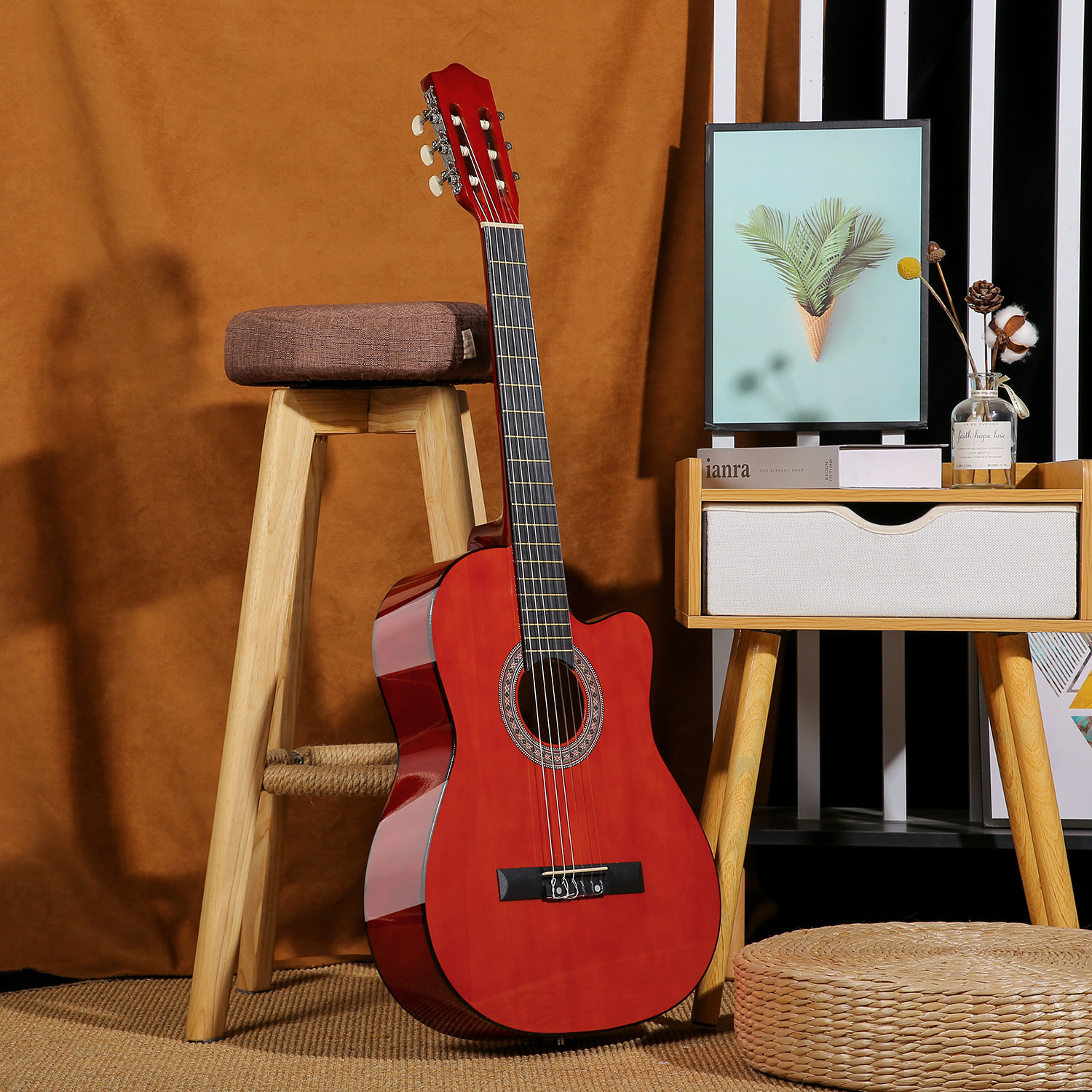 Guitarra clásica de 39 pulgadas Guitarra clásica al por mayor Introducción Guitarra de madera Cuerdas de nylon Clásico image 11
