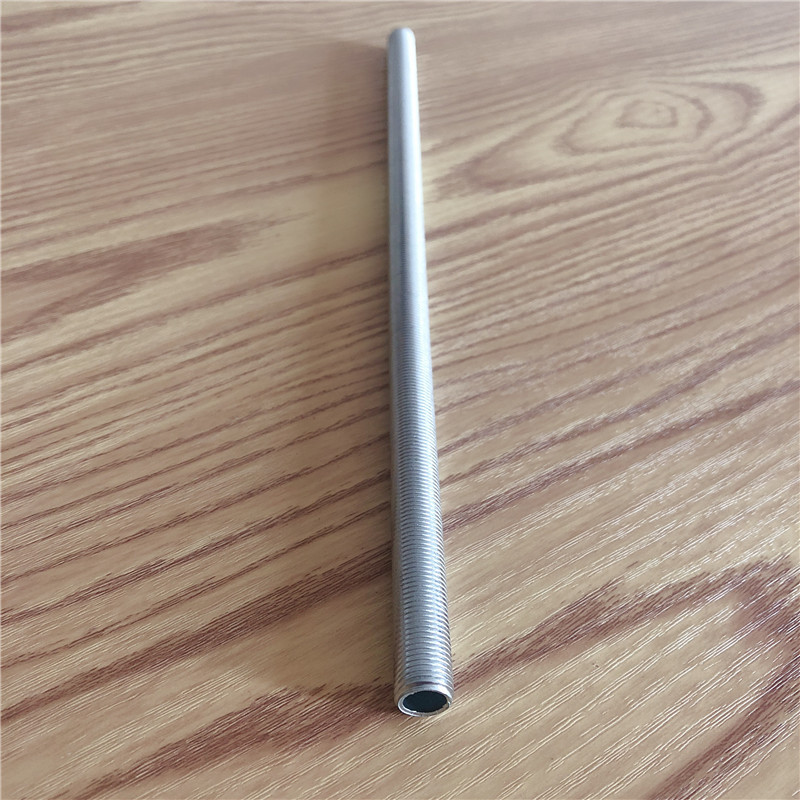 Fábrica directa tira de dientes tubo dental lámparas no soldadura hierro blanco recubierto de zinc dientes exteriores tornillo hueco en stock M10 dientes completos
