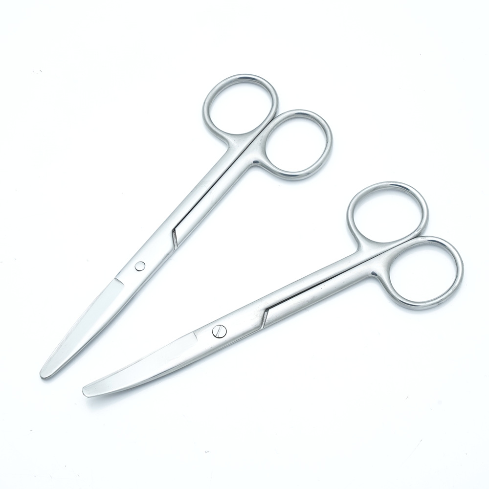 Tijeras de acero inoxidable tijeras quirúrgicas ordinarias tijeras de belleza tijeras de gasa quirúrgica tijeras anatómicas de laboratorio 14cm punta recta