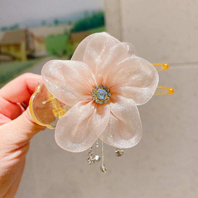 Satín de alta sensación, arco negro grande, clip de tiburón, toque de cabeza, clip de nube, clip de agarre, clip de cabello, tarjeta de cabello de mujer