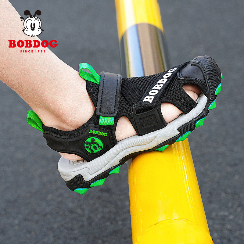 Sandalias Baotou para niño Babudou 2025 verano nuevo estilo antideslizante fondo suave sandalias deportivas y de ocio zapatos de playa para niño
