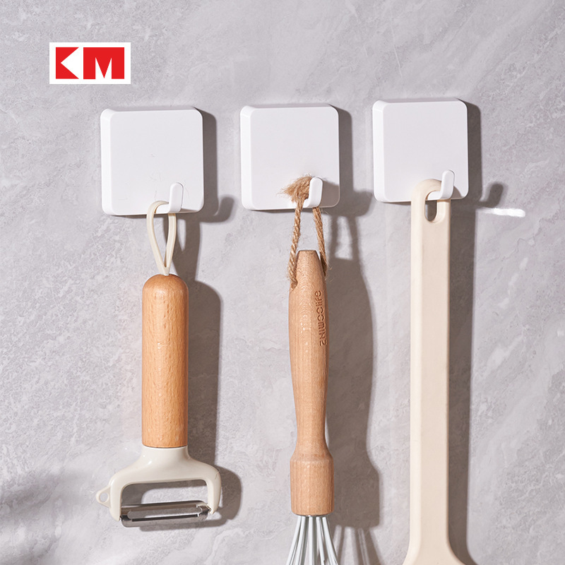 Hook strong adhesive hook wall hanging punch-free door schoolbag kitchen strong load-bearing seamless hat coat hook