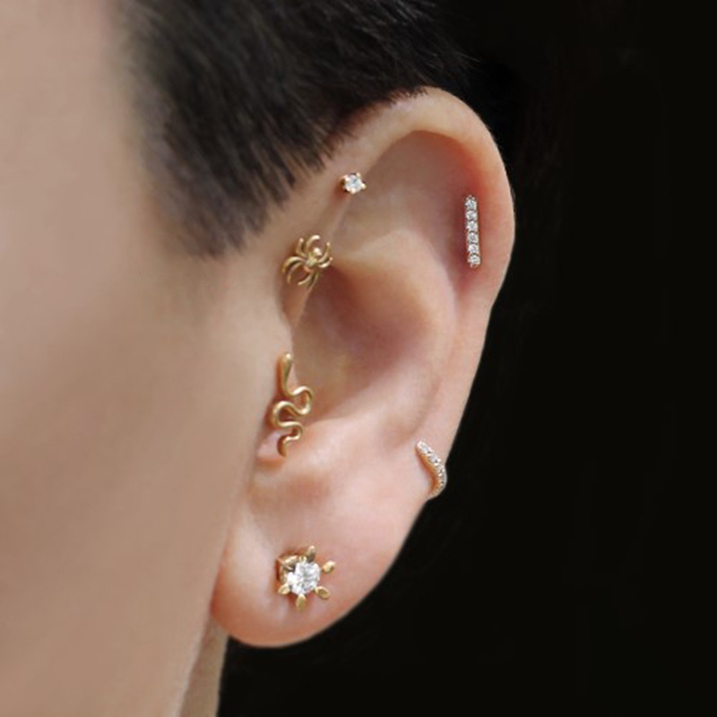 Fashion Spider Silver Plating Ear Studs 1 Piece