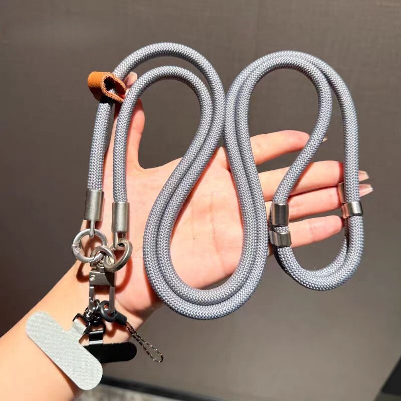 加粗8mm牢固男女款肩背高端电话绳户外双扣调节手机挂绳斜挎可背|undefined