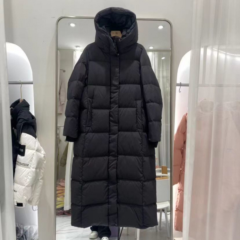 木熙鹅绒羽绒服冬季超长过膝长款新款加厚外套东北极寒|undefined