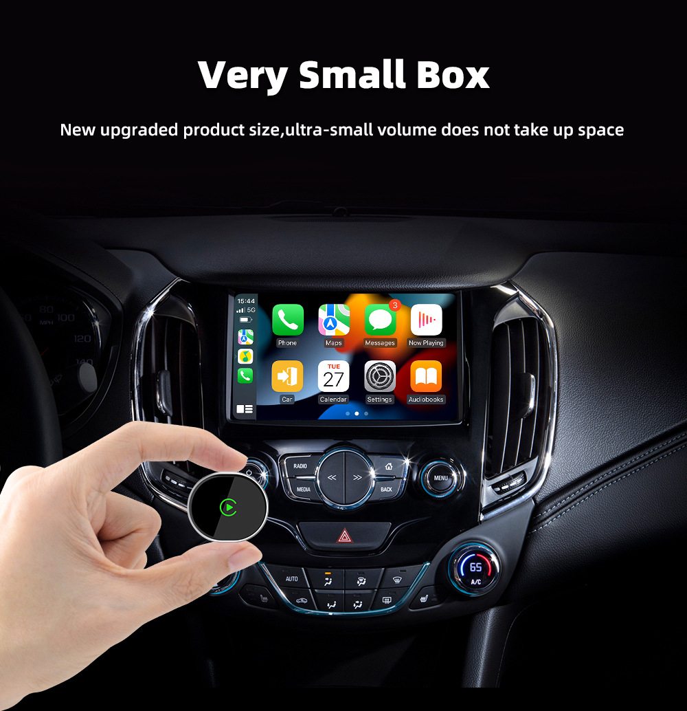Convenient 2-in-1 CarPlay adapter for cars: wirelessly connect your car's infotainment system and project the screen – a practical accessory