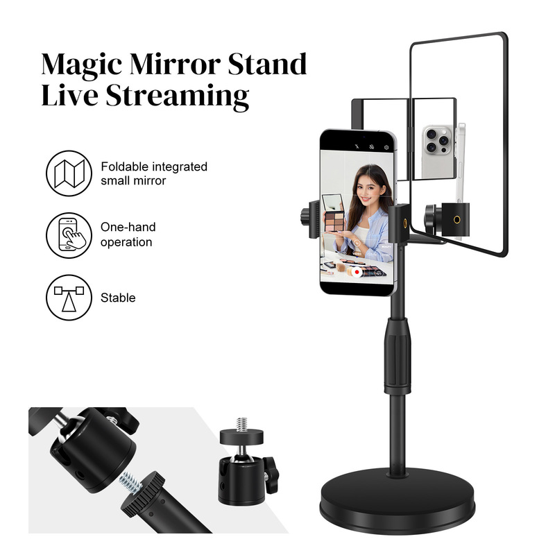 Online desktop live streaming mirror phone stand, multifunctional universal adjustable live streaming stand Online desktop live streaming mirror phone stand, multifunctional universal adjustable live streaming stand