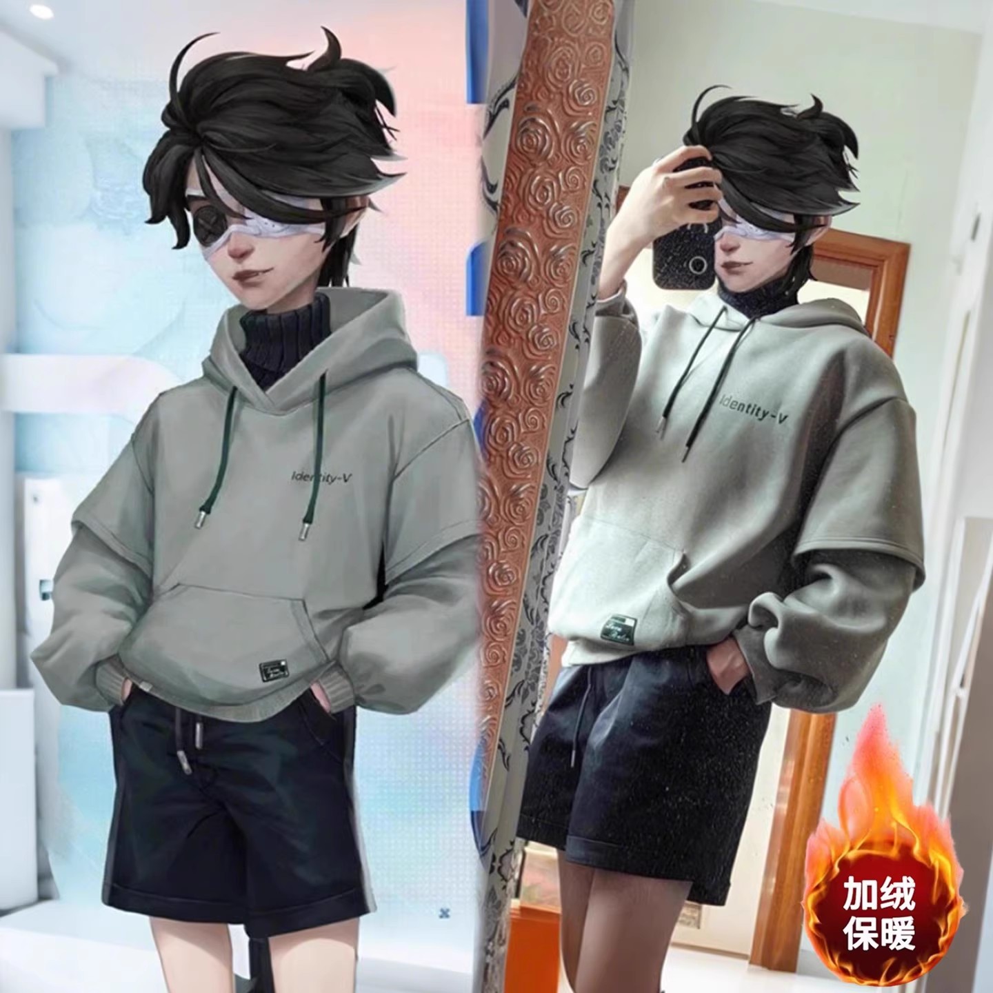 Popular Fifth Personality Team E-Sports Cos Team Series Men's and Women's Winter Velvet Hooded Clothing