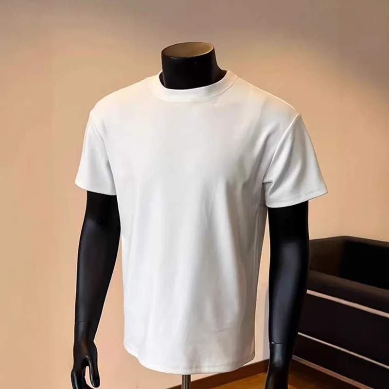 【Hot Sale】Sorona Solid Color 240g Regular Fit Muscle-Enhancing Round Neck Short Sleeve T-Shirt for Men, Summer Slim Fit Sportswear 【Hot Sale】Sorona Solid Color 240g Regular Fit Muscle-Enhancing Round Neck Short Sleeve T-Shirt for Men, Summer Slim Fit Sportswear