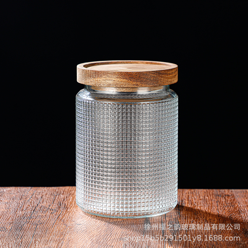 Nuevo relieve Begonia flor de vidrio sellado lata de almacenamiento de dulces snack frutas secas frasco almacenamiento lata de almacenamiento