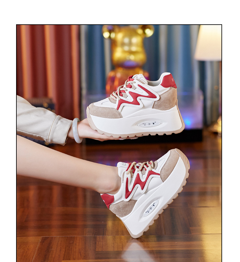 Giày sneaker chunky đế dày lưới thoáng khí mùa hè thu cho nữ — Màu đen chi tiết 12