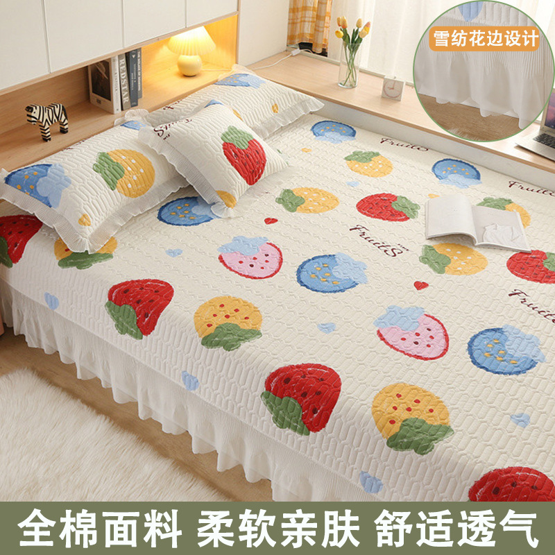 2025 nuevo juego de tres piezas de cubierta de cama 2023 nuevo estilo de cubierta de cama de algodón tatami sábana especial cubierta de kang universal para todas las estaciones