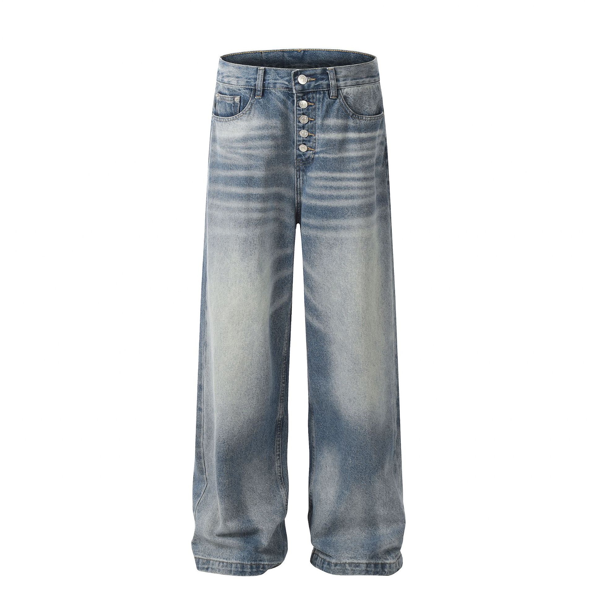 Herren Jeans Mit Weitem Bein Und Stacked Effekt Loose Fit_voghion.com